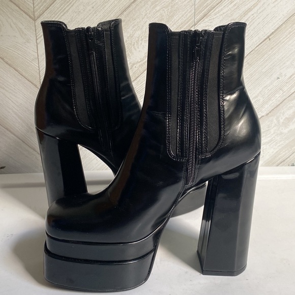 Jeffrey Campbell Kickinit platform boots black heeled 7.5 - Picture 7 of 12